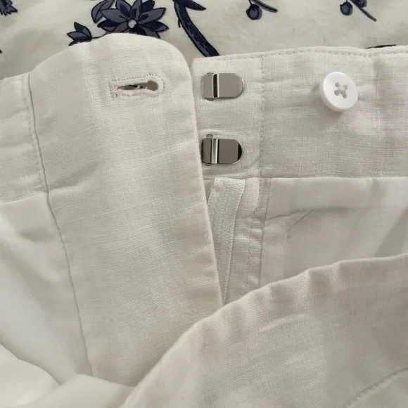 Talbots White Linen Trousers - Picture 4 of 16